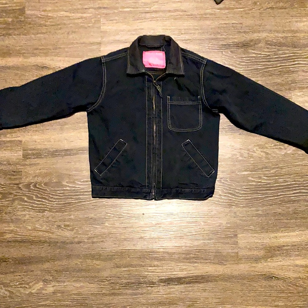 Woman’s large Denim Jacket. Zip front.